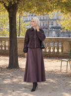 Dantel Bomber Takım Mürdüm – görsel 2