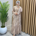 Sedef Elbise — Bej - Mara Moda tesettür elbise