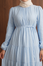 Selen Elbise — Mavi - Mara Moda tesettür elbise