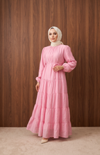 Selen Elbise — Pembe - Mara Moda tesettür elbise
