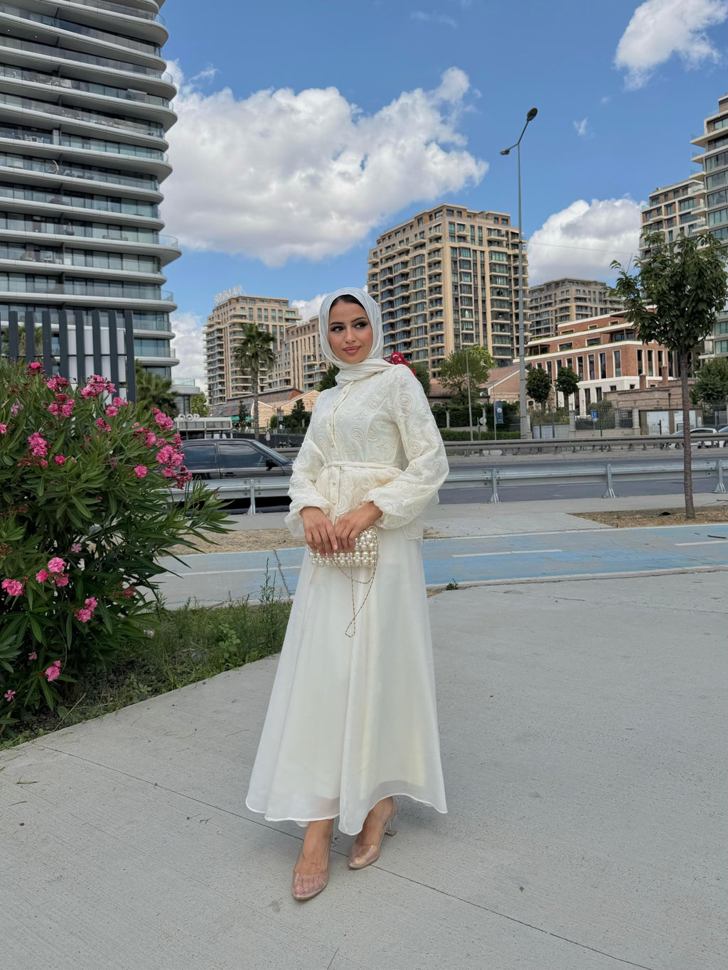 Selinay Takım — Krem - Mara Moda tesettür takım