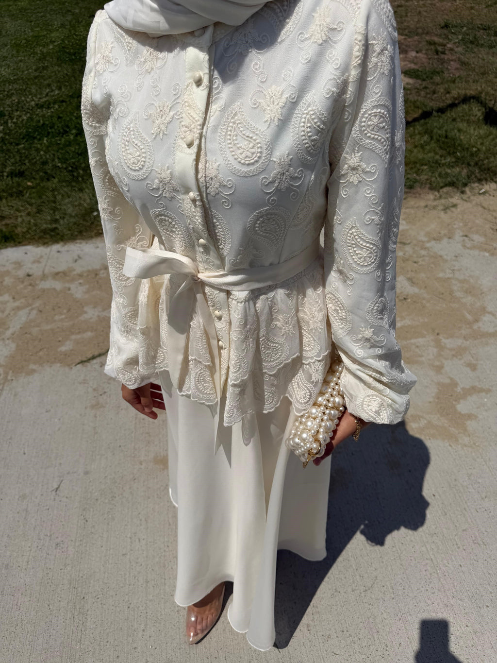 Selinay Takım — Krem - Mara Moda tesettür takım
