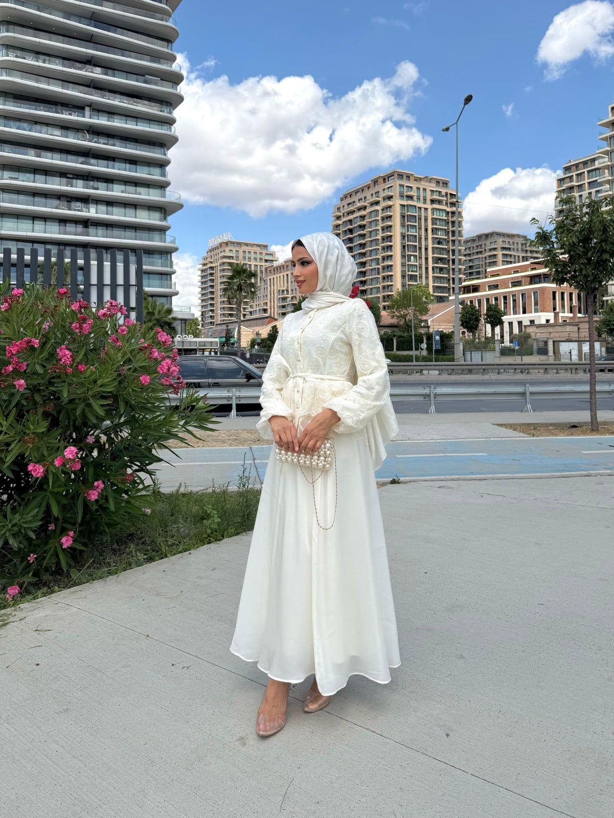 Selinay Takım — Krem - Mara Moda tesettür takım