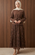 Solin Takım — Kahve - Mara Moda tesettür takım