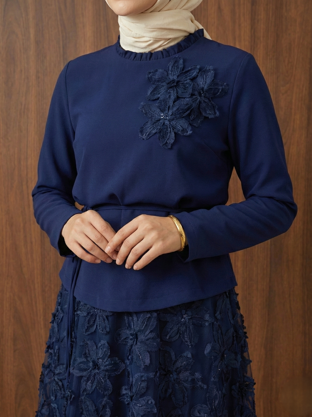 Solin Takım — Lacivert - Mara Moda tesettür takım